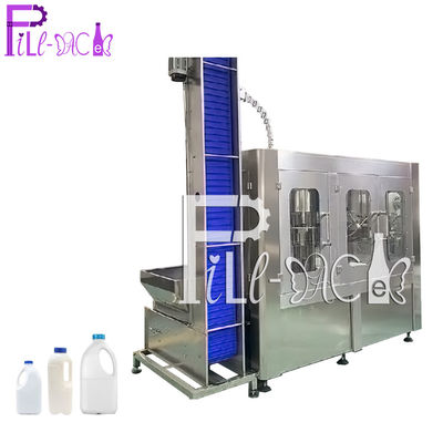 Máquina de enchimento do leite da integral 3 in-1washing-filing-capping da garrafa do monoblock 6000BPH/dispositivo automáticos